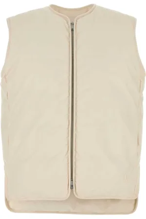Jil Sander Vests, female, , XS, Ivory Cotton Sleeveless Down Jacket