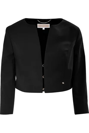 Kocca Blazers, female, , M, Elegant Crop Jacket Round Neckline