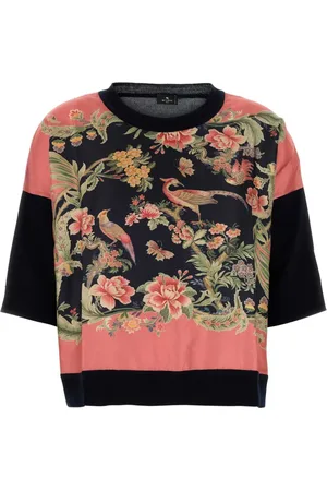 Etro Round-neck Knitwear, female, , M, Midnight Blue Wool Jumper