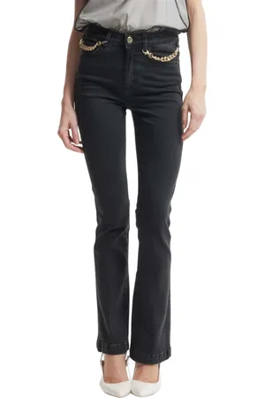 Kocca Flared Jeans, female, , W28, Fitted Jeans with Metal Chain Detail