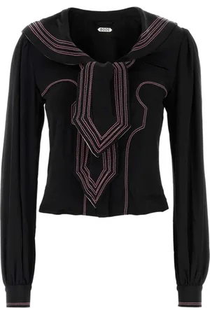 BODE Blouses, female, , S, Silk Seafarer Shirt