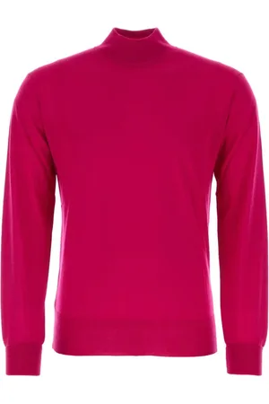 PT Torino Turtlenecks, male, , S, Fuchsia Wool Turtleneck - Stylish and Cozy