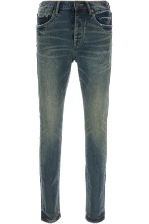 Purple Brand Slim-fit Jeans, male, , W34, Skinny Coated Dark Tempest Jeans