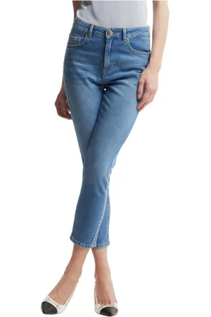 Kocca Cropped Jeans, female, , W26, Rhinestone Appliqué Skinny Ankle Jeans
