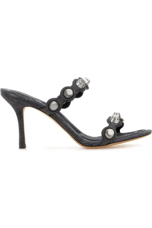 Alexander Wang Dark Grey Leather Riot Mules