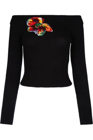 Alexander McQueen Long Sleeve Tops, female, , S, Stylish Maglia for Fashion Lovers