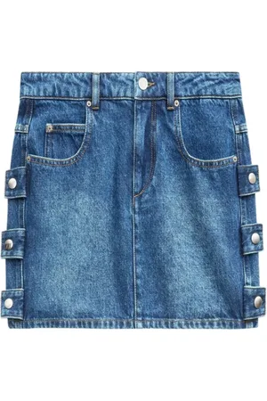 Isabel Marant Denim Skirts, female, , XS, Denim Skirt with Logo Patch