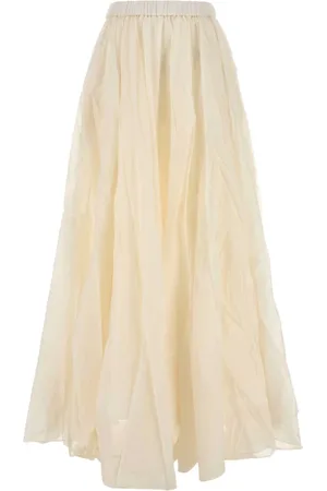 CO Maxi Skirts, female, , XS, Ivory tton Blend Skirt