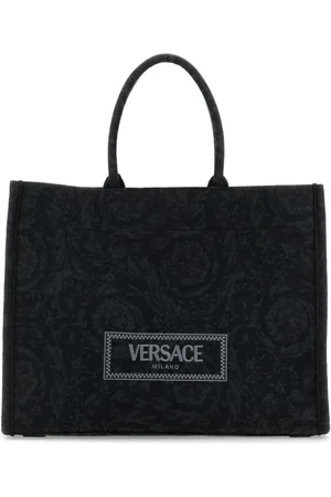 VERSACE Handbags, female, , ONE SIZE, Athena Embroidered Shopping Bag