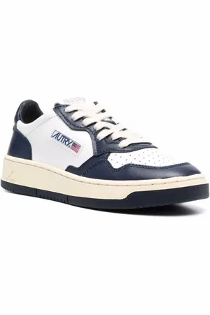 Autry Sneakers, female, , 2 UK, Blue/White Leather Panelled Trainers