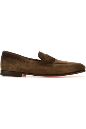 santoni Loafers, male, , 6 1/2 UK, Suede Carlos Loafers