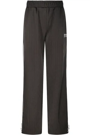 Golden Goose Sweatpants, female, , S, Stripes Logo Printed Wide Jogging Trousers
