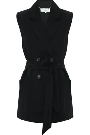 Kocca Sleeveless Belted Linen Jacket
