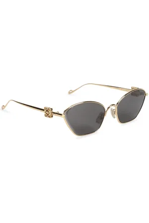 Loewe Sunglasses, female, , ONE SIZE, Hexagon Metal Sunglasses Smoke Grey Lenses