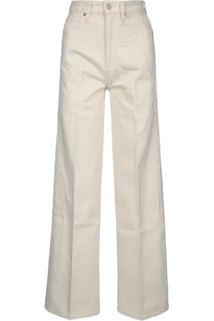 Calvin Klein Wide Ecru High Rise Jeans