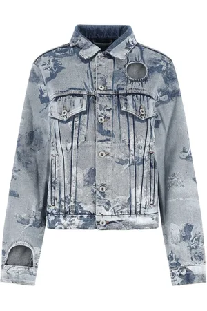 OFF-WHITE Denim Jackets, female, , S, Printed Denim Jacket