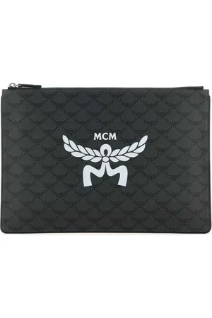 MCM Bags, male, , ONE SIZE, Canvas Printed Clutch Bag