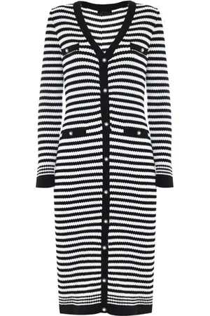 Kocca Knitted Dresses, female, , M, Striped V-Neck Knitted Dress
