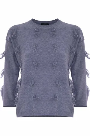 Kocca Round-neck Knitwear, female, , L, Charming Fringed Crew Neck Jumper