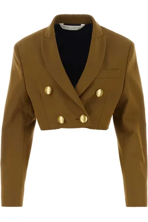 Palm Angels Blazers, female, , 2XS, Mud Cotton Blend Blazer