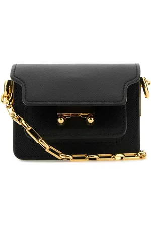 Marni Cross Body Bags, female, , ONE SIZE, Leather Micro Trunk Crossbody Bag