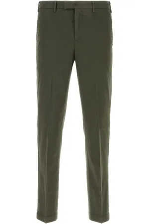 PT Torino Chinos, male, , XL, Olive Stretch Cotton Blend Trousers