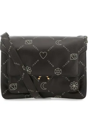 Marni Cross Body Bags, female, , ONE SIZE, Printed Leather Medium Trunk Soft Crossbody Bag