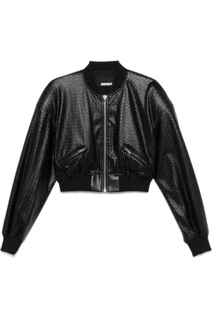 ROTATE Bomber Jackets, female, , M, Braided Leather Jacket