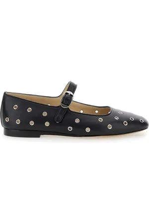 Le Monde Beryl Leather Ballerinas with Eyelets
