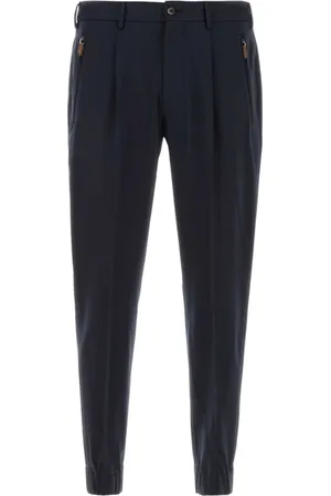 PT Torino Dark Stretch Cotton Blend Trousers
