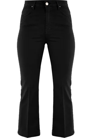 Kocca Cropped Jeans, female, , W33, Flared Cropped Cotton Trousers with Pockets