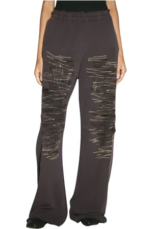 Maison Margiela Distressed Cotton Wide-Leg Track Trousers