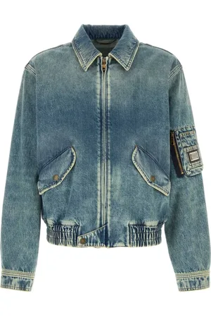 Dolce & Gabbana Denim Jackets, male, , L, Denim Bomber Jacket