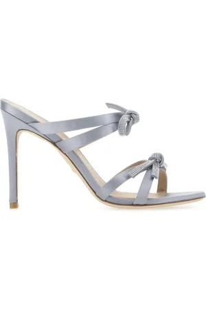 Stuart Weitzman Heeled Mules, female, , 4 UK, Powder Satin Bow Mules