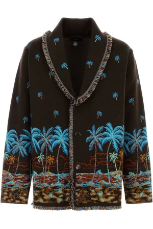 Alanui Cardigans, male, , M, Hawaiian Embroidered Wool Cardigan