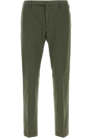 PT Torino Olive Stretch Cotton Trousers