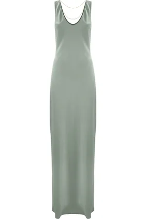 Kocca Maxi Dresses, female, , M, Silky Plunging Neckline Dress