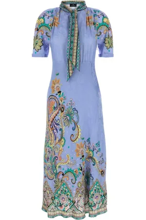 Etro Chic Satin Printed Dress