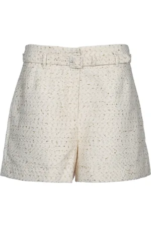 Self-Portrait Short Shorts, female, , S, Cream Boucle Shorts
