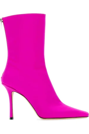 Jimmy Choo Fuchsia Satin Ankle Boots
