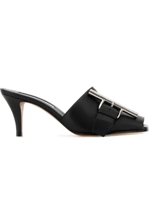 Alexander McQueen Heeled Mules, female, , 4 UK, Elegant Leather Mules