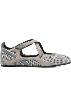 The Attico Ballerinas, female, , 5 1/2 UK, Ash Grey Mesh Panel Shoes