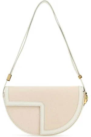 Patou Shoulder Bags, female, , ONE SIZE, Canvas and leather shoulder bag