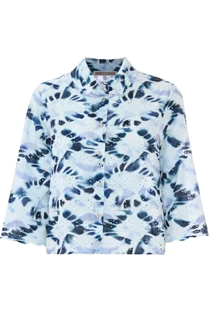 Kocca Shirts, female, , S, Broderie Anglaise Shirt with Tie-Dye Pattern