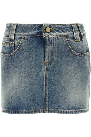 Alessandra Rich Denim Skirts, female, , W27, Denim mini skirt