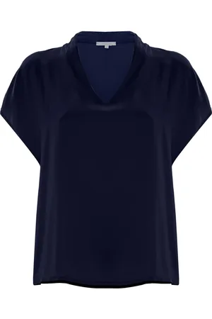 Kocca Blouses, female, , S, Silk V-Neck Oversized T-Shirt