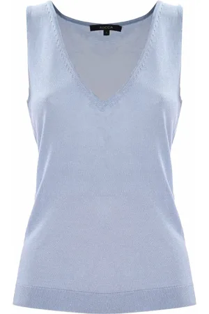 Kocca Shiny V-Neck Knitted Vest Top