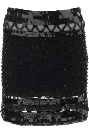 Alberta Ferretti Embellished Mesh Mini Skirt