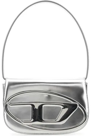 Diesel Shoulder Bags, female, , ONE SIZE, Silver Leather Shoulder Bag