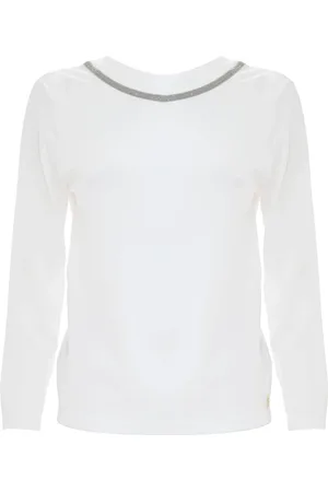 Kocca Long Sleeve Tops, female, , 2XL, Shiny Crewneck Long-Sleeve Jumper